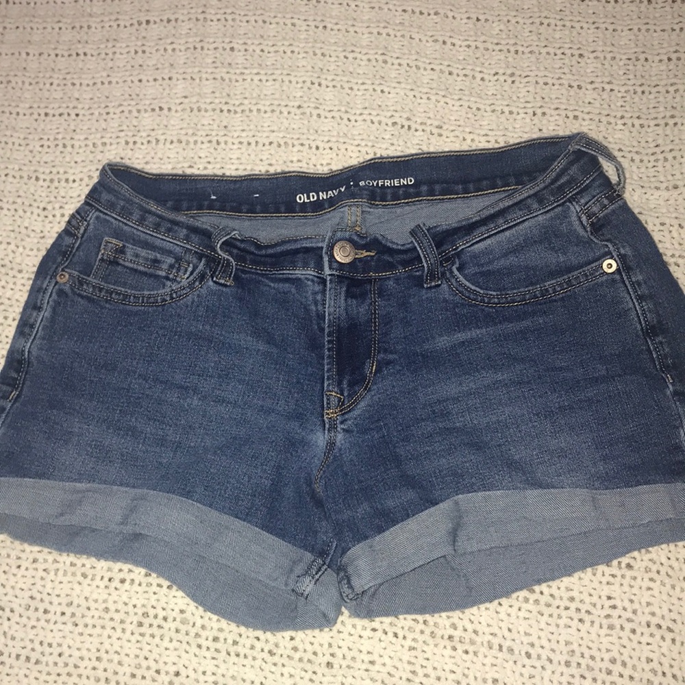 Old Navy Dark Wash Denim Boyfriend Shorts